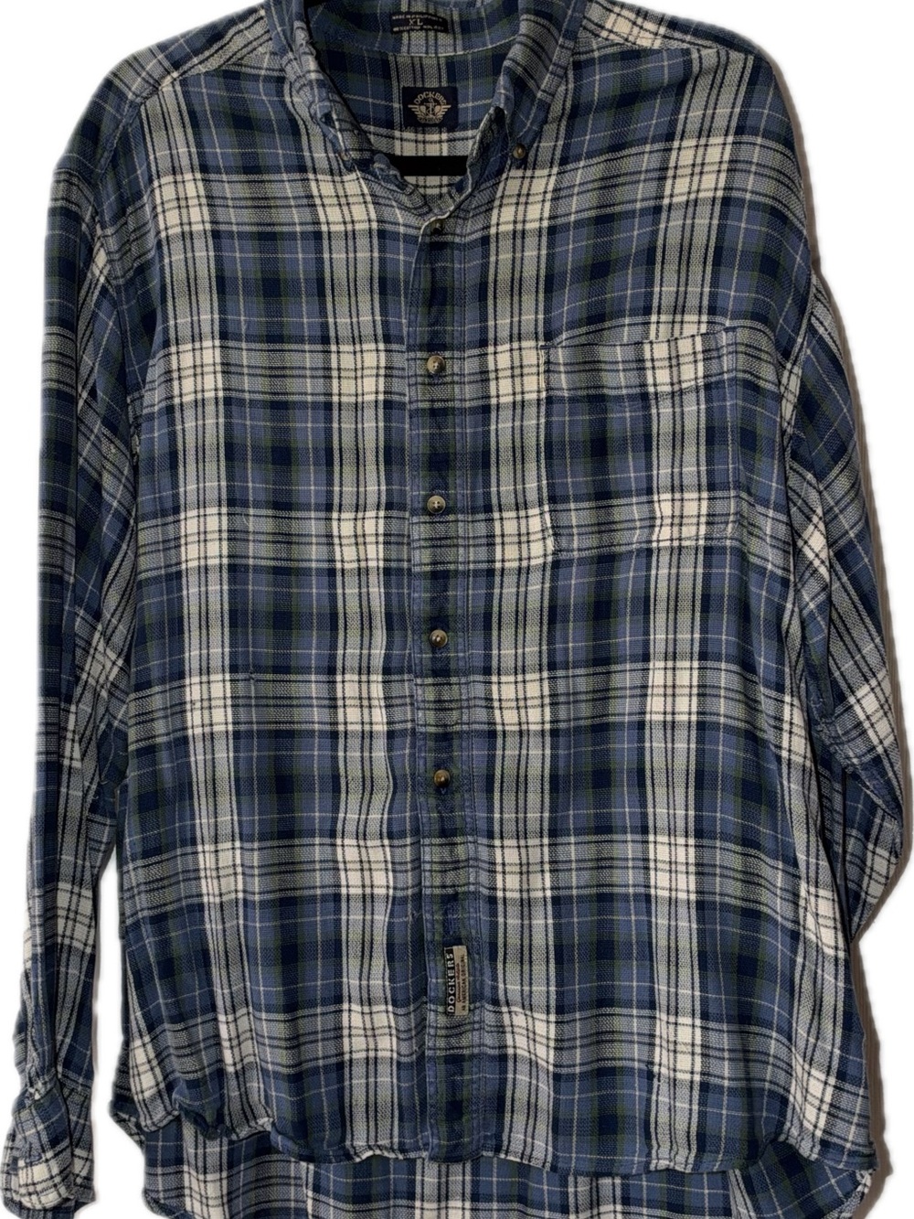 Vintage 1990’s Dockers Men's XL Plaid Long Sleeve Button Down Shirt